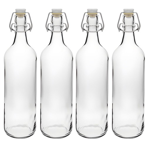 4er set glasflaschen liter - 1,