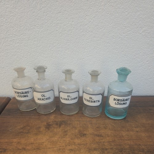 5er set glas apothekerflaschen - 5er,