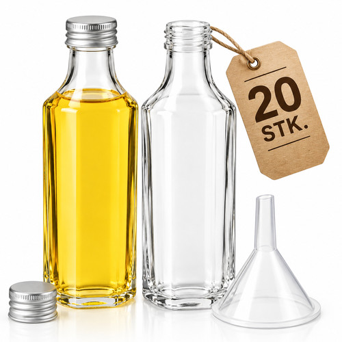 20x relaxdays glasflaschen - glasflaschen, 50