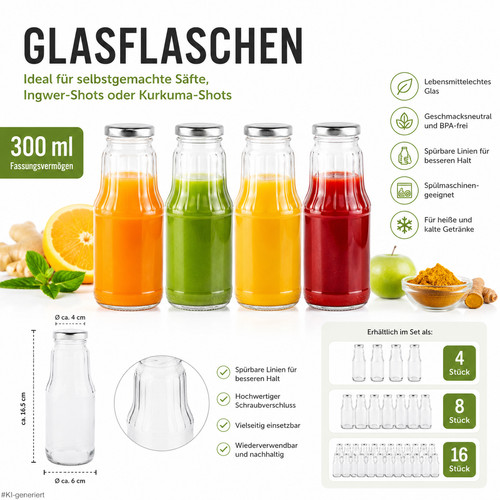 Glasflaschen 300 mit - 300, ml